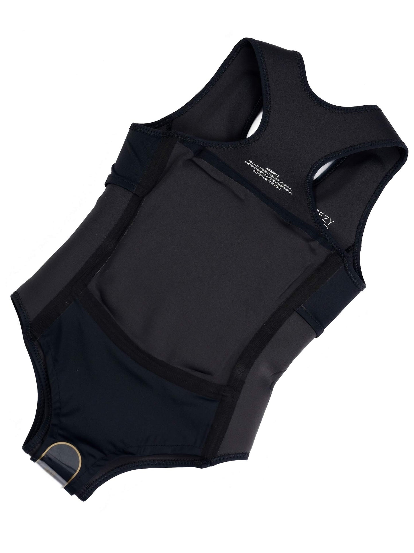 Limestone Neoprene Floatation Aid Swimwear - Luxe Black