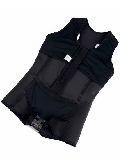 Limestone Neoprene Floatation Aid Swimwear - Luxe Black - Boyleg 20