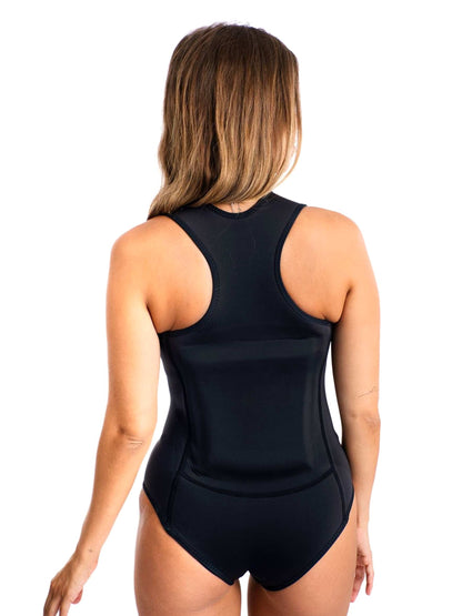 Limestone Neoprene Floatation Aid Swimwear - Luxe Black