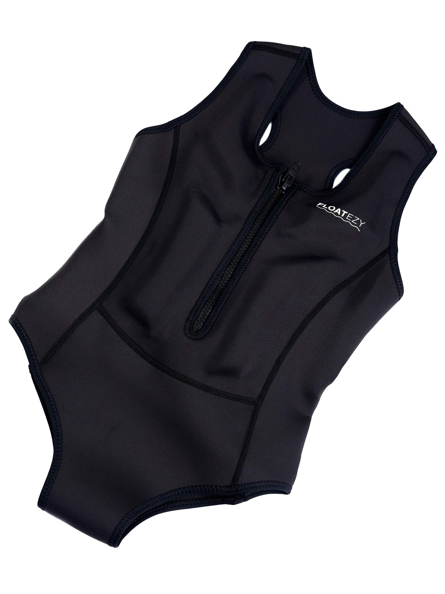 Limestone Neoprene Floatation Aid Swimwear - Luxe Black